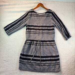 Ace & Jig Striped Yarn-Dye Woven Drawstring Dress Small S/P Contrast Color Fall
